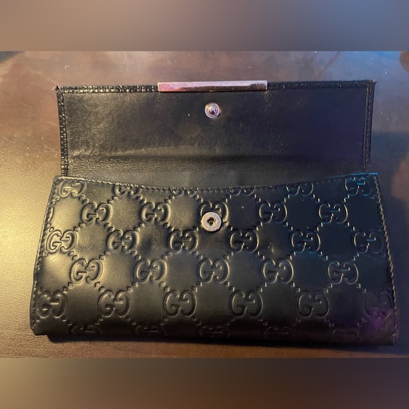 Gucci black leather clutch bag - Picture 4 of 9